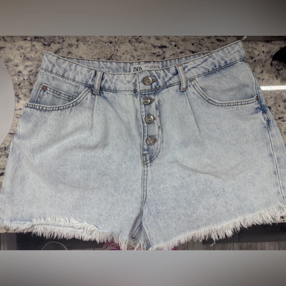 Zara High Rise Light Blue Jeans